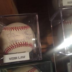 Vern law signed baseball