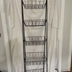 5 tier, 6 foot Metal Basket Storage Stand