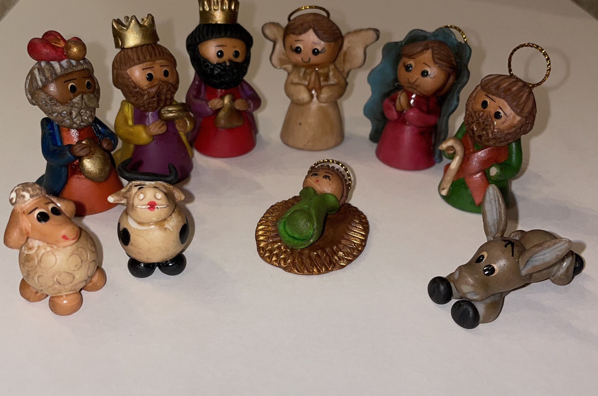 Vintage Christmas Nativity 10 Piece  Set 