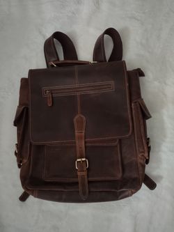 Genuine Leather Backpack Bookbag