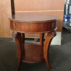 Vintage round wooden decorative table
