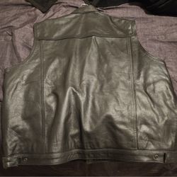 Leather Motorcycle Vest 