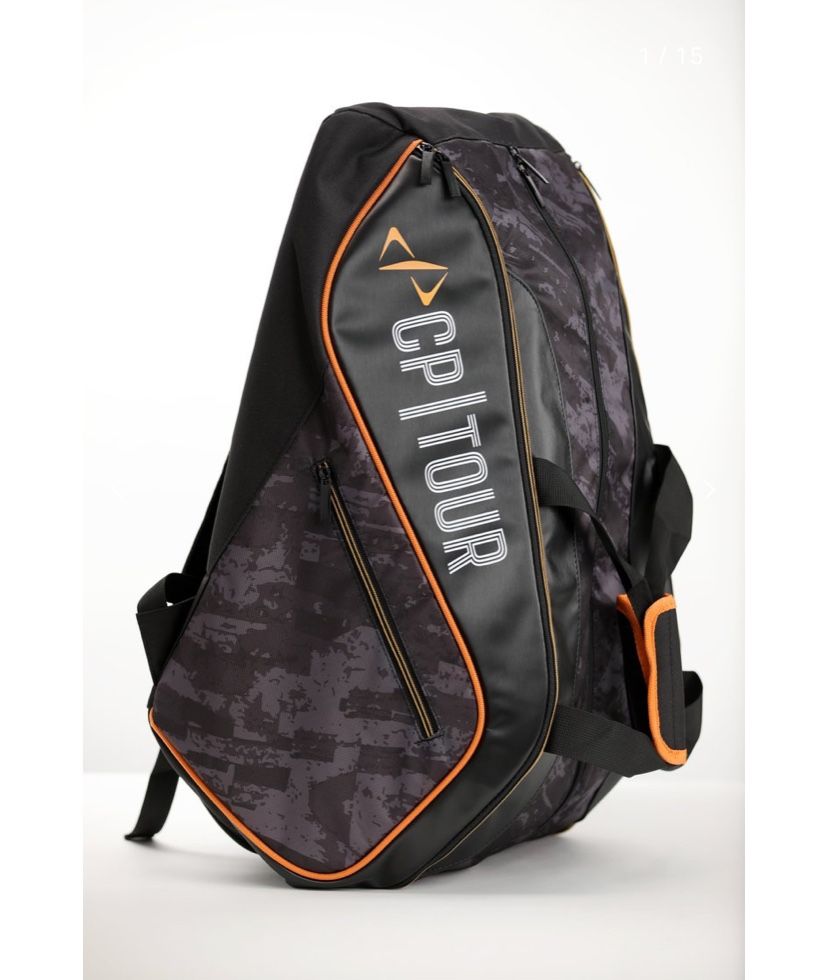 CliffPickleball CP Pro Tour Pickleball Bag (Orange/Blk)