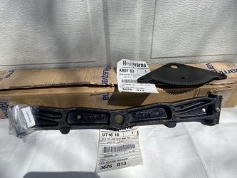 New Husqvarna Front Axle with Spindle Bushings Installed and Steering Sector 