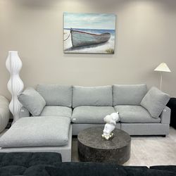 Grey cloud couch sofa dupe