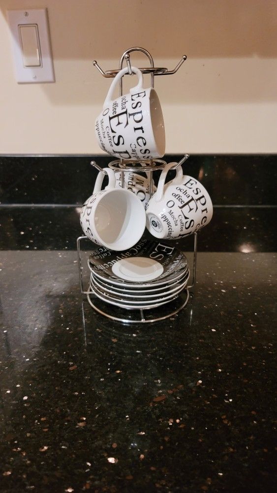 Gibson Espresso Cup & Saucer Set