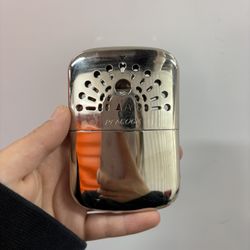 Vintage Lighter Hand warmer Silver Peacock Made In Japan 