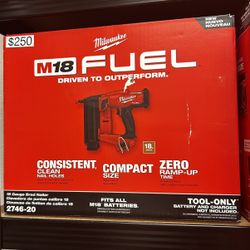Milwaukee M18 Fuel 18 Gauge Brad Nailer 