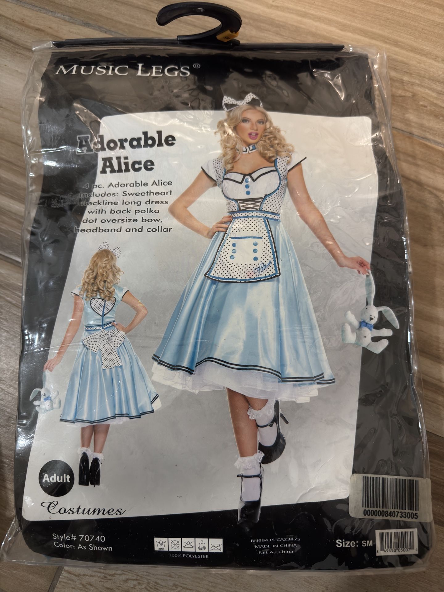 Adorable Alice Adult Halloween Costume - Size Small/Medium