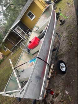 14ft v hull with motor
