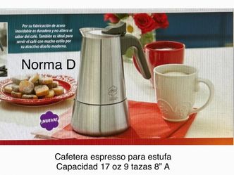 Cafetera espresso con capacidad de 17 oz 9 tazas nueva en su caja 🌺 princess house 🌺