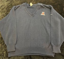 Men Large Vintage 90s Arizona Wildcats Nike V Neck Casual Sweater