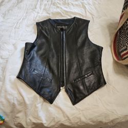 Ladies Black Leather Vest