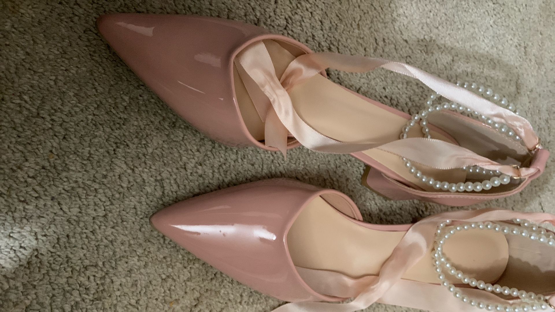 Baby Pink  Chunky 2 Inches Heels 