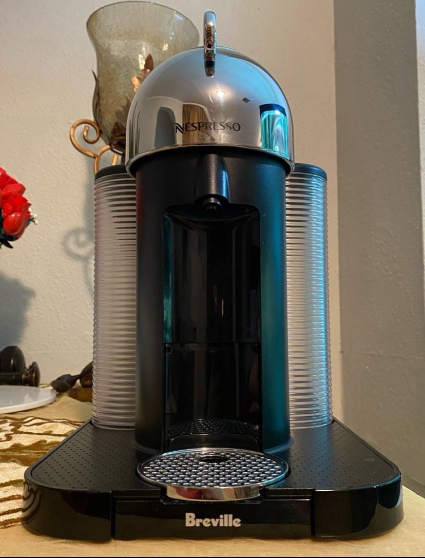 Nespresso Vertuo Coffee and Espresso Machine by Breville, chrome