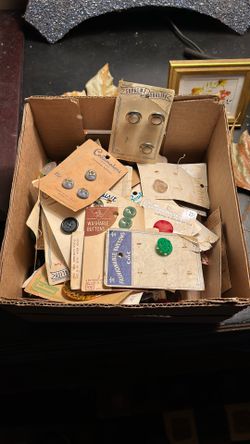 Box Of Antique Buttons