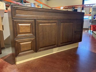 60″ Wide Mocha Brown Bathroom Vanity