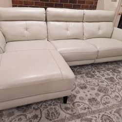 Brevin Leather Sectional Sofa