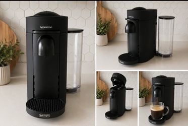 Nespresso VertuoPlus Deluxe Coffee & Espresso Machine by De'Longhi – Matte Black