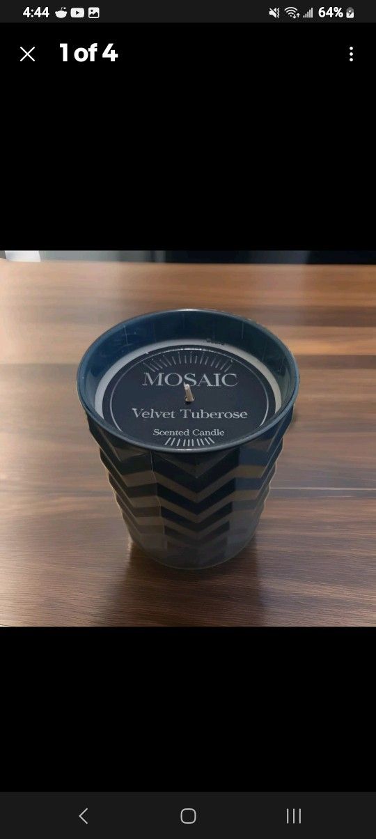 Velvet Tuberose Scented Candles 5" Tall Mosaic Bath & Spa, Yankee, amari