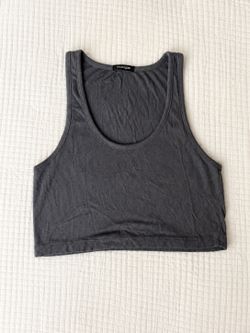 Talentless Ribbed Crop Tank Top – Women’s Large – Gray