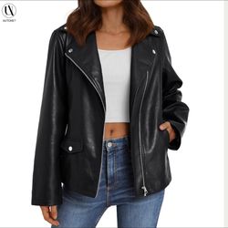 Black Bike leather Jacket 