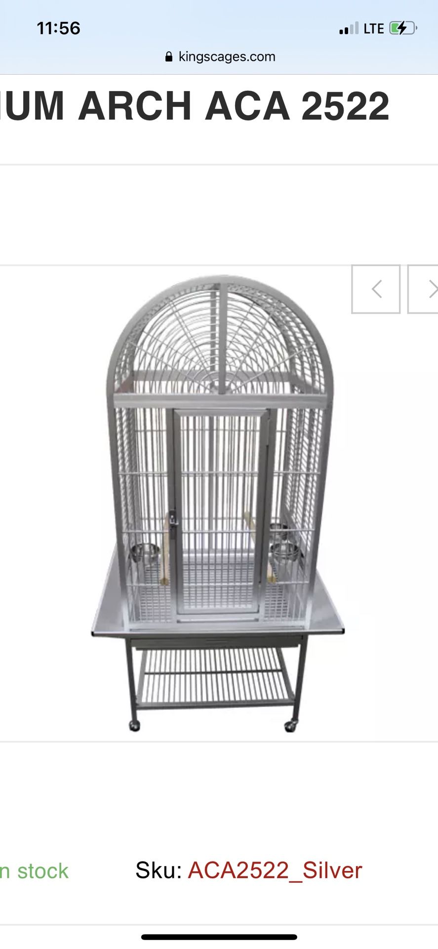 Aluminum Kings Cages Parrot/Bird cage- Like new!