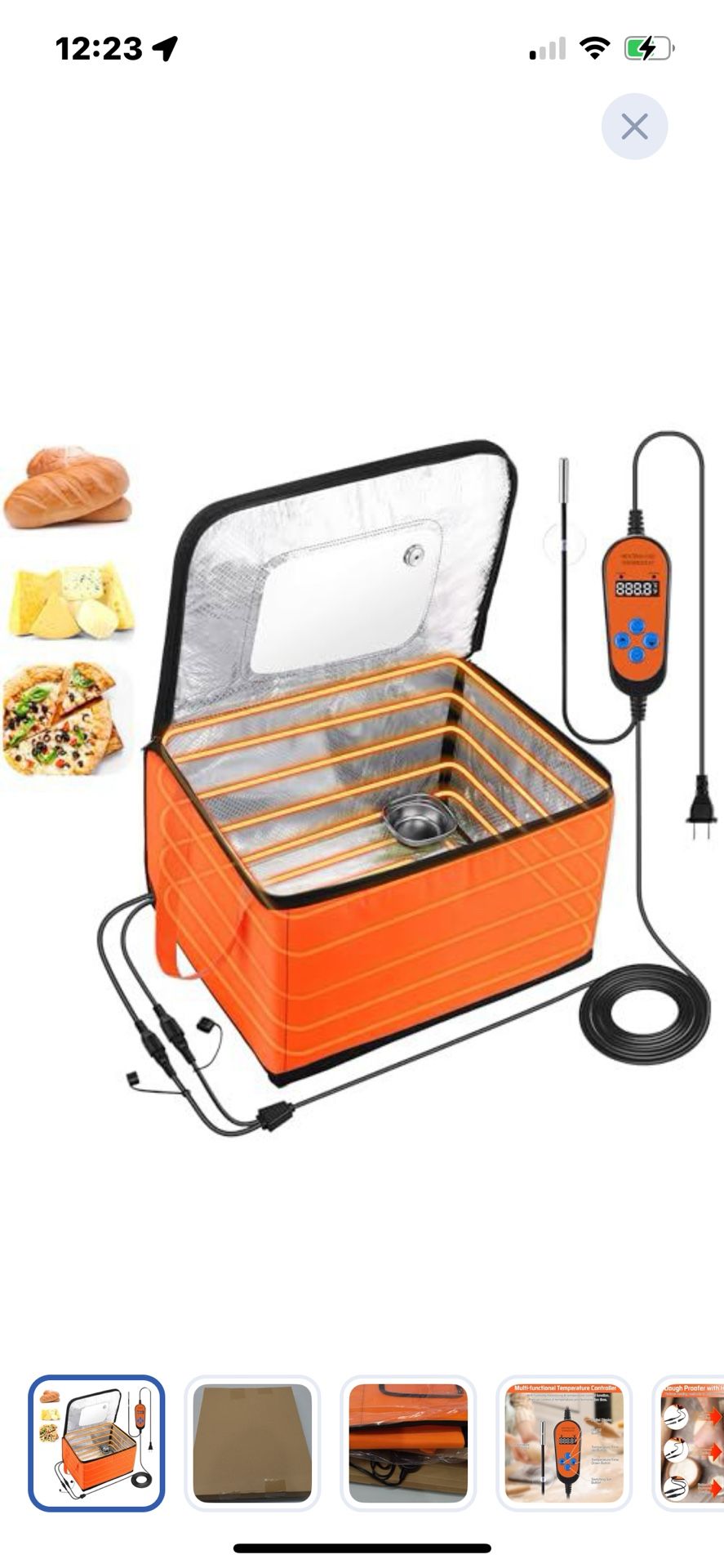 “New”Proofing Box W/heater Temp/Timer Control (Bread,pizza,yogurt Making)retail$119
