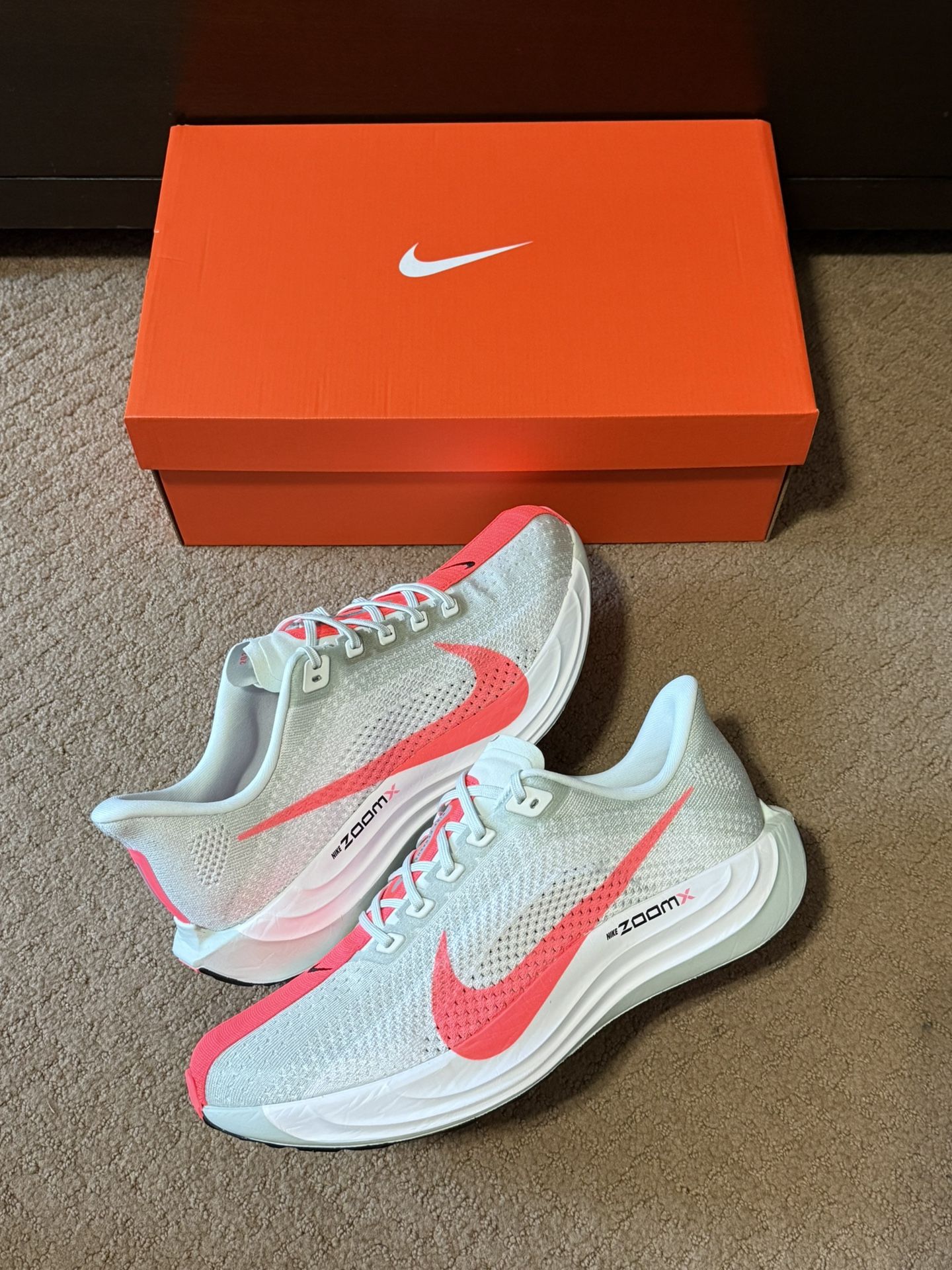 NEW 2024 Nike ZoomX Pegasus Plus Barely Grey Hot Punch Size 11.5