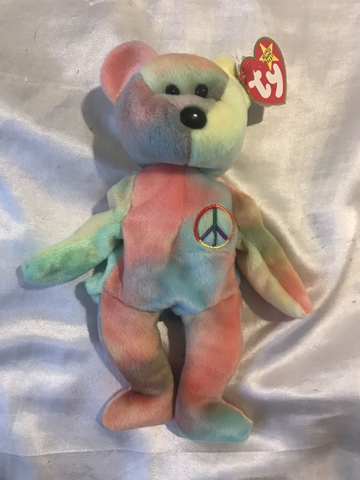 Peace beanie baby 1993 pvc pellets