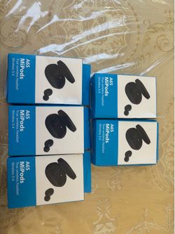 Bundle of 5 New A6S Wireless Bluetooth Earbuds