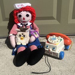 Collectible Bundle- Andy Doll, Furby, Toy Phone