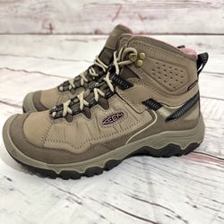 Keen Targhee IV Mid Hiking trail Boots Brindle Nostalgia Rose Women's Sz 7 new 
