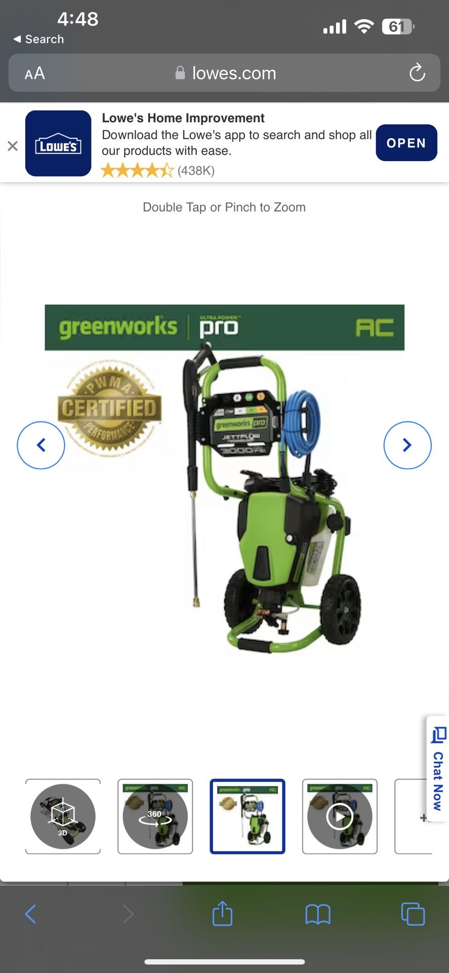 Greenworks Pressure Washer