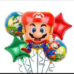 Set of Super Mario Bros Balloons & Birthday Party