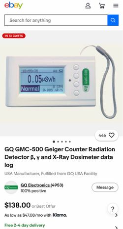 GQ GMC-500 Geiger counter radiation detector