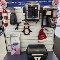 Clearance Wall From $1 Up To $5, BBQ Pit, Ninja Coffee Bar, Ninja Pressure Cooker, Coffee Grinder, Bedside Table