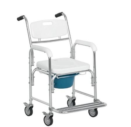 HOMCOM 3-in-1 Shower Commode Wheelchair
