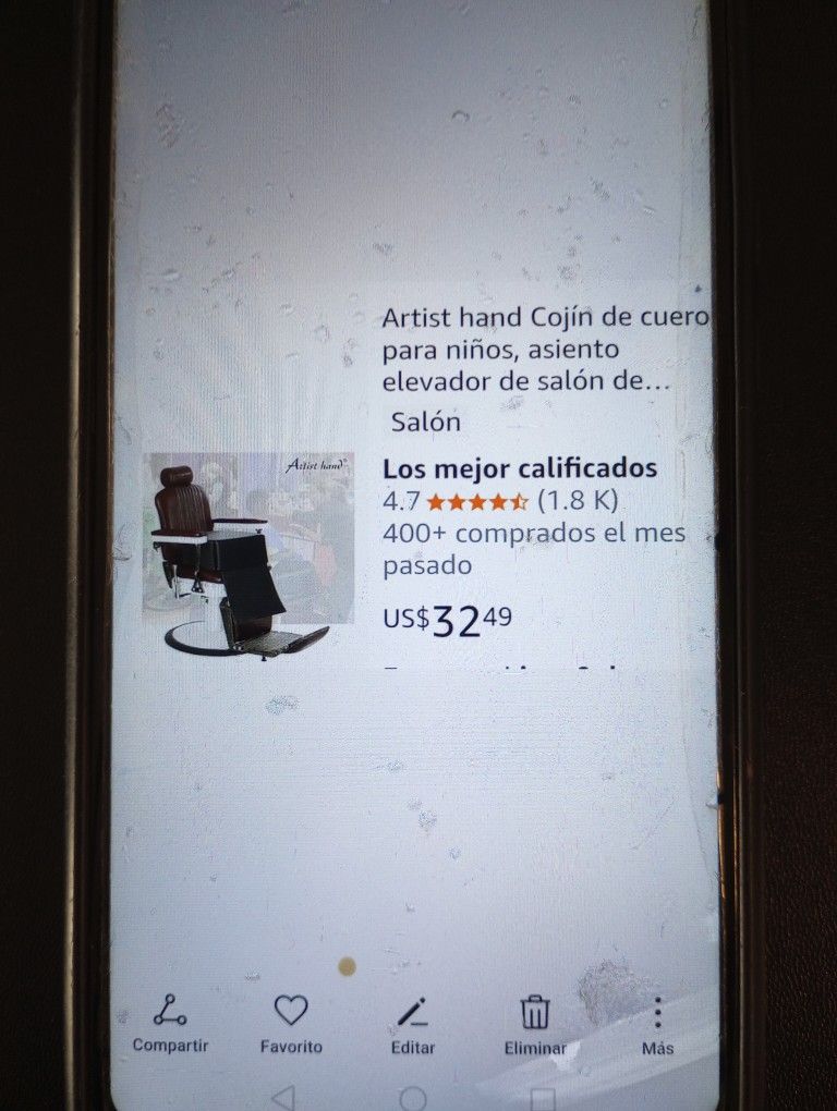 Cojín de asiento elevador de salón de corte de pelo.