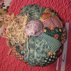 Cute Patchwork Pumpkin Decoration
