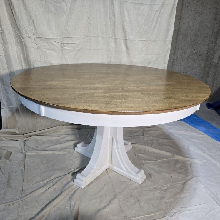 52" Round Table. Brand New Top. Solid Wood