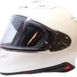 Shoei RF-1400 Full Face Motorcycle Helmet White with Red Large Size L