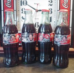 Coca Cola bottles Dale Earnhardt and Junior Coke racing collectors bottles