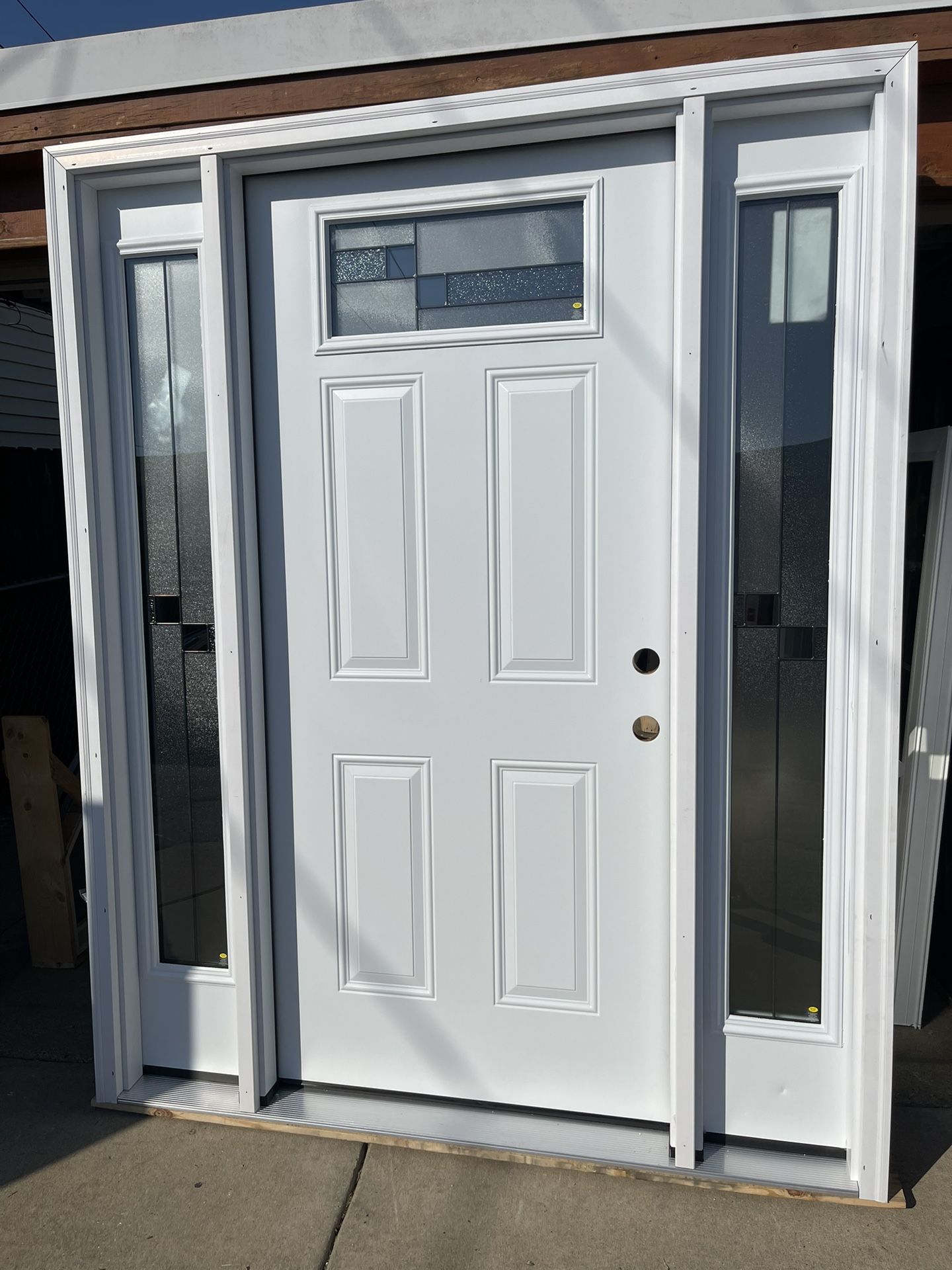 New Door Masonite Stel Size W64.1/2 H81.3/4 Left Hand Inswing. $1650 Jam Is 4.9/16 Compasite Frame Molding To Or Patio Door New