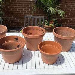 Collection Of Plastic Flower Pots