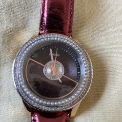 Fossil  Limited Edition Stella Three-Hand Burgundy Leather Watch