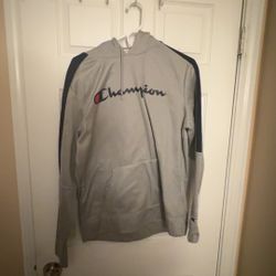 Grey And Blue Champion Hoodie 
