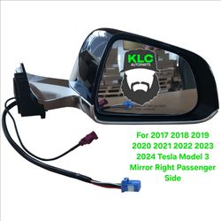 For 2017 2018 2019 2020 2021 2022 2023 2024 Tesla Model 3 Mirror Right Passenger Side