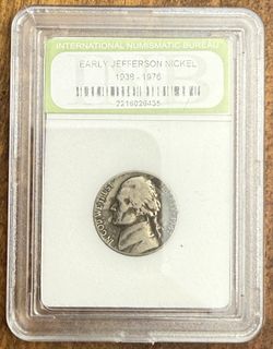 1947 Jefferson Nickel Certified By International Numismatic Bureau 