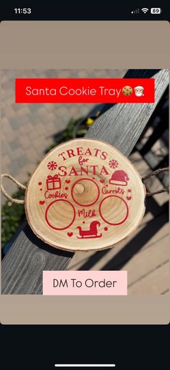 Santa cookie tray